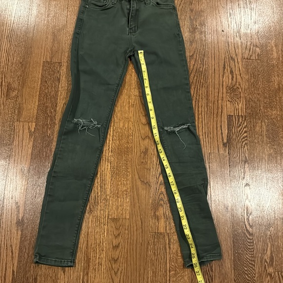 Just Black army green skinny jeans size 25 - Picture 7 of 8